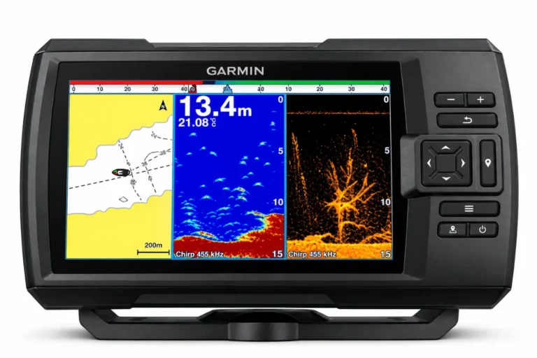 Garmin STRIKER Plus 7cv GPS fish finder with CHIRP sonar and colorful fish detection display