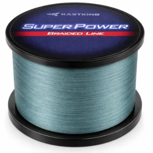 KastKing SuperPower braided fishing line spool in blue high strength abrasion resistant braid for casting and spinning reels