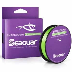 Seaguar Smackdown Flash Green Braid fishing line with retail box and spool high visibility braided line for casting and spinning reels