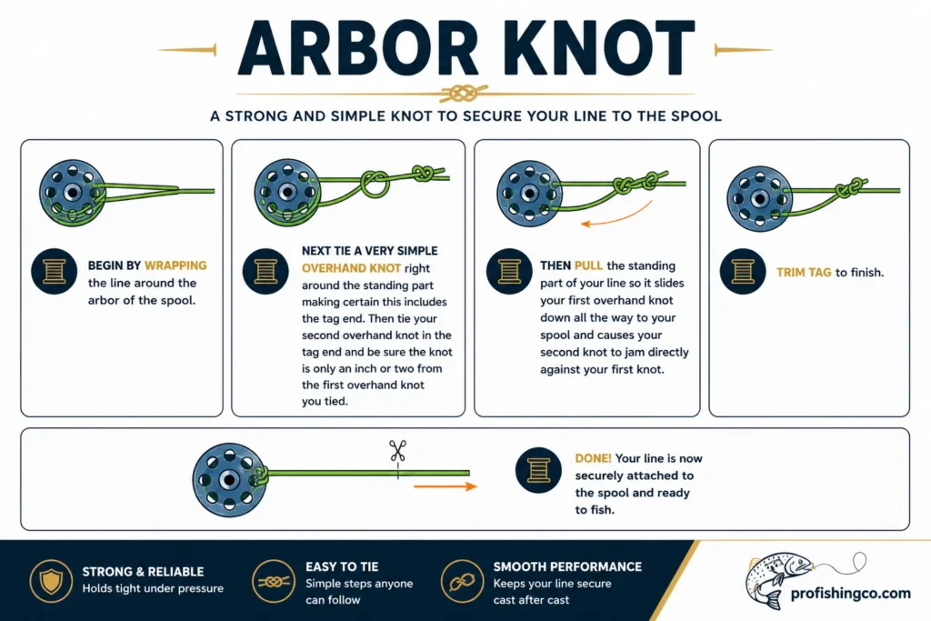 how to tie the arbor knot diagrammatic representation