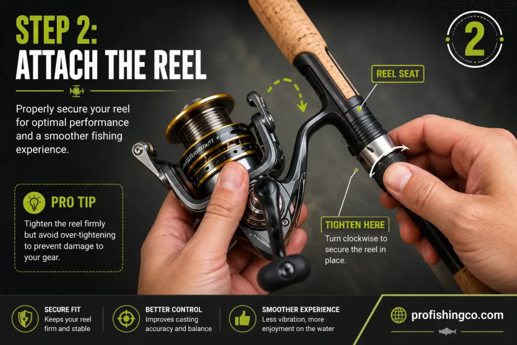 diagramatic representation of Reel attachment to Rod