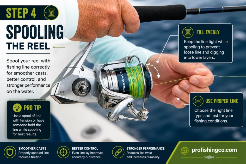 spooling of reel diagramatic representation